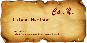 Csipes Mariann névjegykártya
